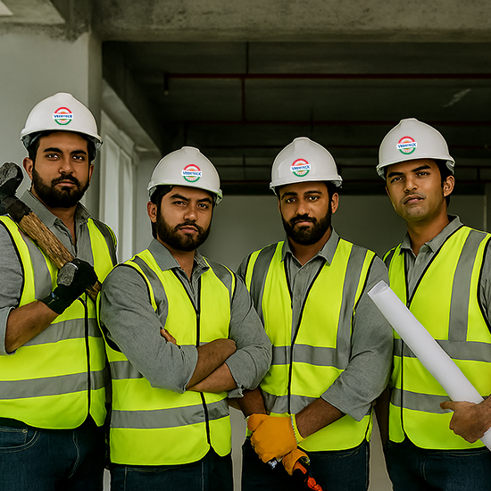 Skilled technical manpower supporting construction project in Singapore